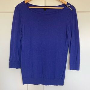 Ann Taylor Royal Blue Knit Top
